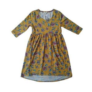 Matilda Jane A Place in the Sun Yellow Floral Pattern Dress Women's Size Medium
